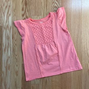 Carter’s Girl’s Top with Flutter Sleeves; Size 12; Orange